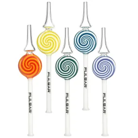 5PC SET - Pulsar Glass Lollipop Dab Straw 9"