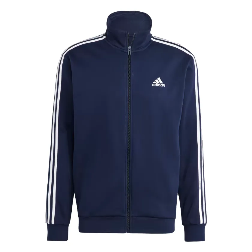 Adidas Basic 3 stripes tracksuit in fleece cotton IJ6064 blue 