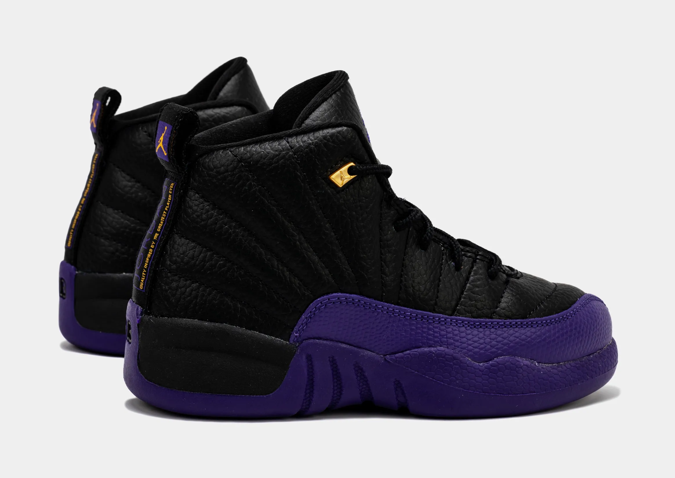 Air Jordan 12 Retro Field Purple Preschool Lifestyle Shoes (Black/Purple)