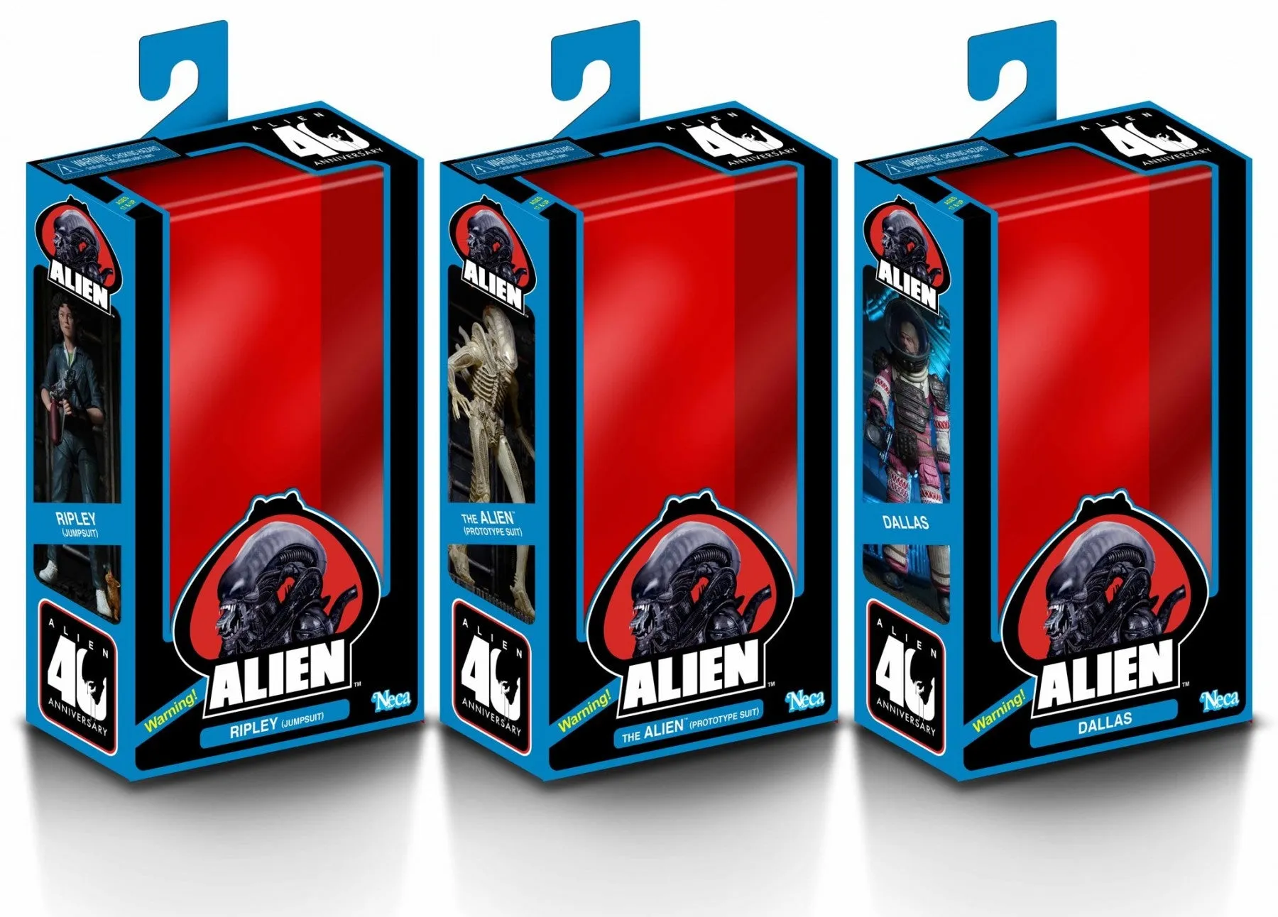 Alien - 40th Anniversary Series 1 7” Action Figure Assortment (Set of 3) - NECA