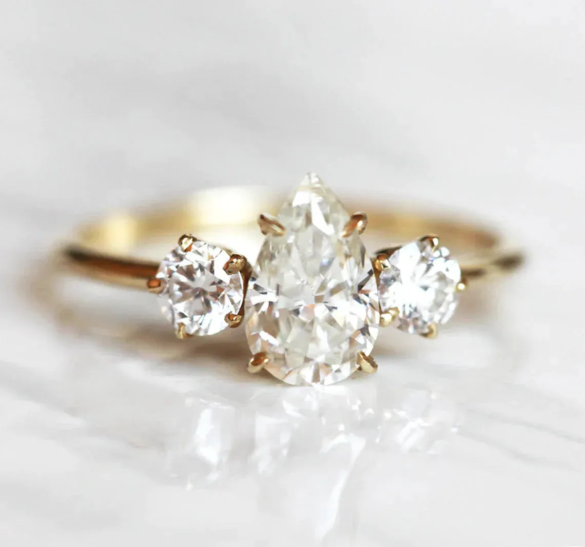 Alisa Pear Moissanite Ring