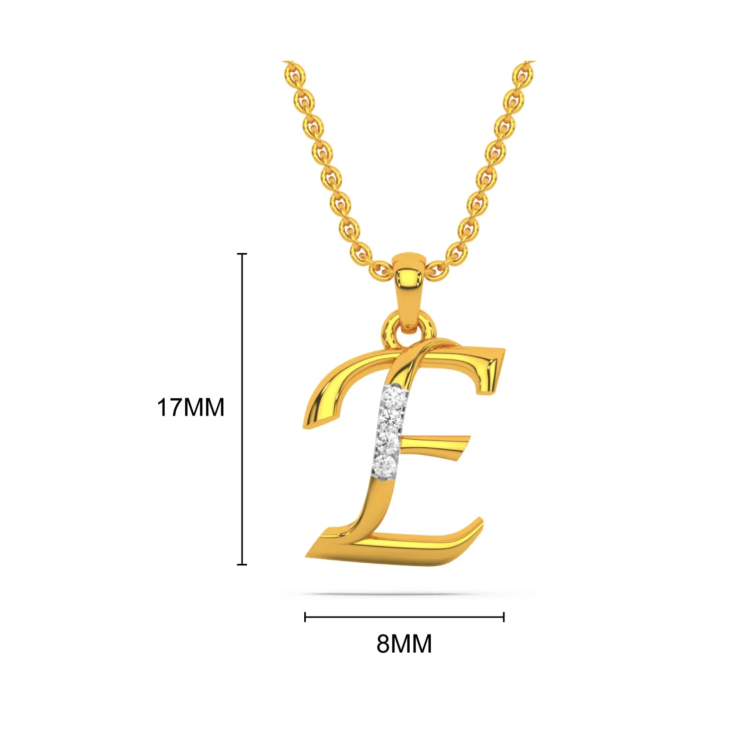 Alphabet E  Unisex Pendant