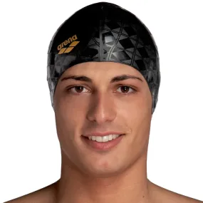 Arena 50th Anniversary Icons Team Stripe Swim Cap | Black