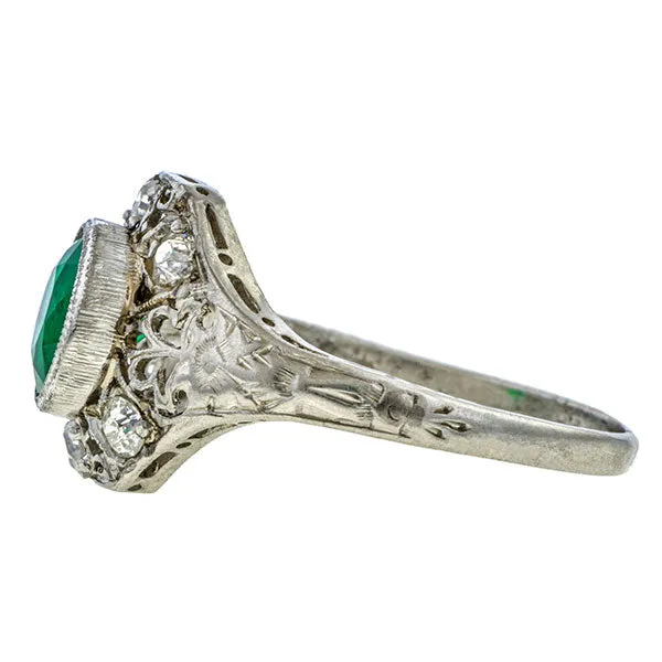 Art Deco Emerald Ring, 1.01ct.