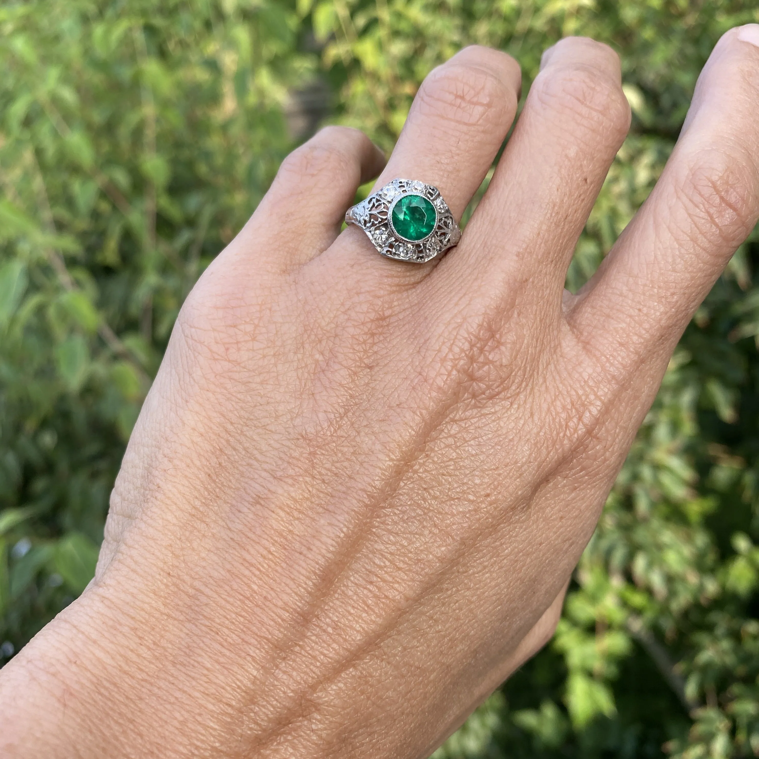 Art Deco Emerald Ring, 1.01ct.