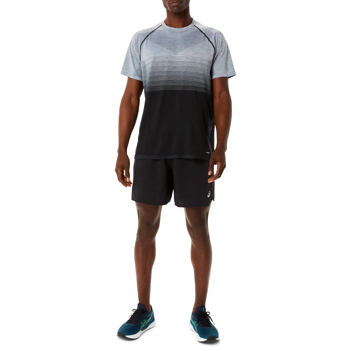 Asics Seamless Ss Top Black Grey   