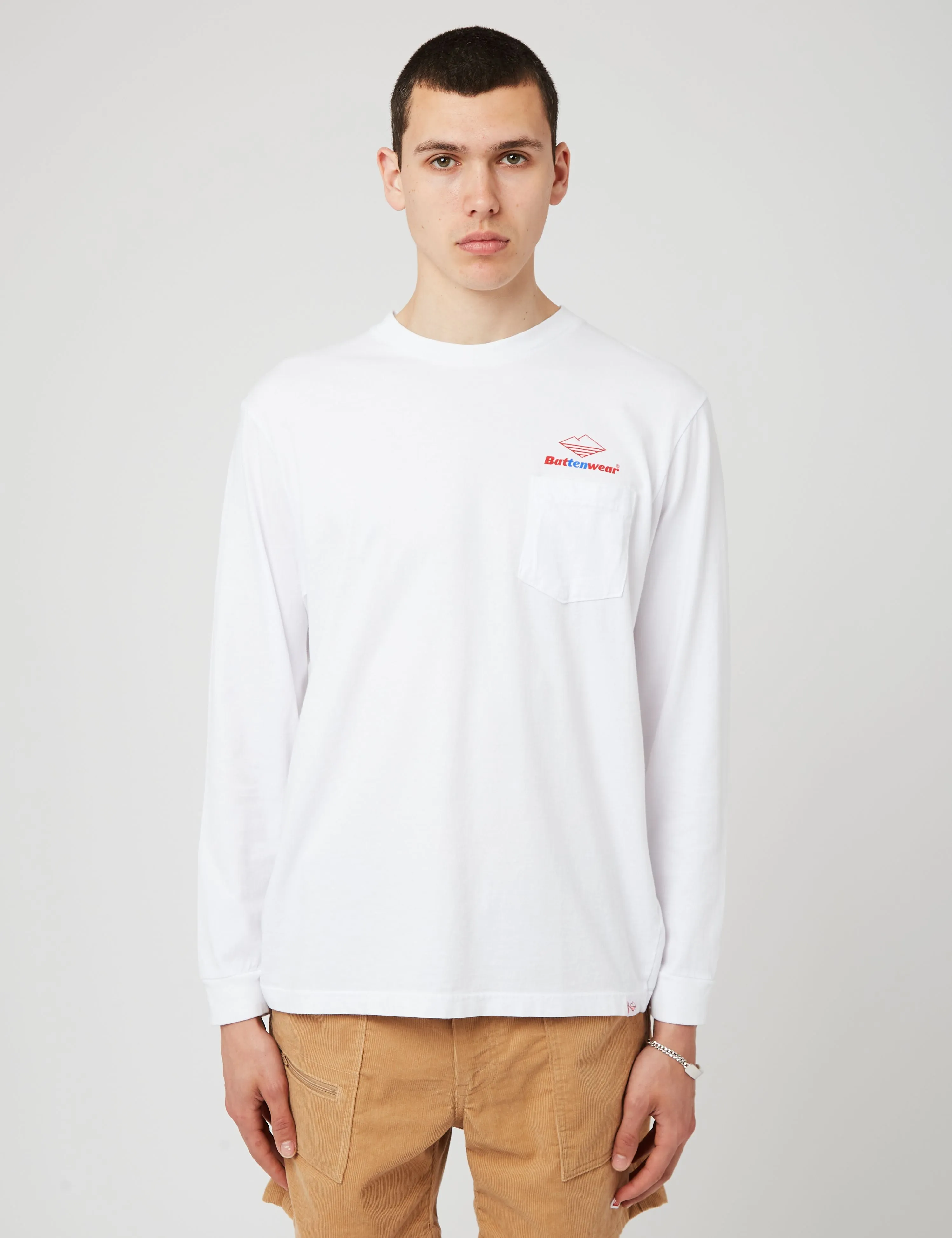 Battenwear 10th Anniversary Team Long Sleeve T-Shirt - White