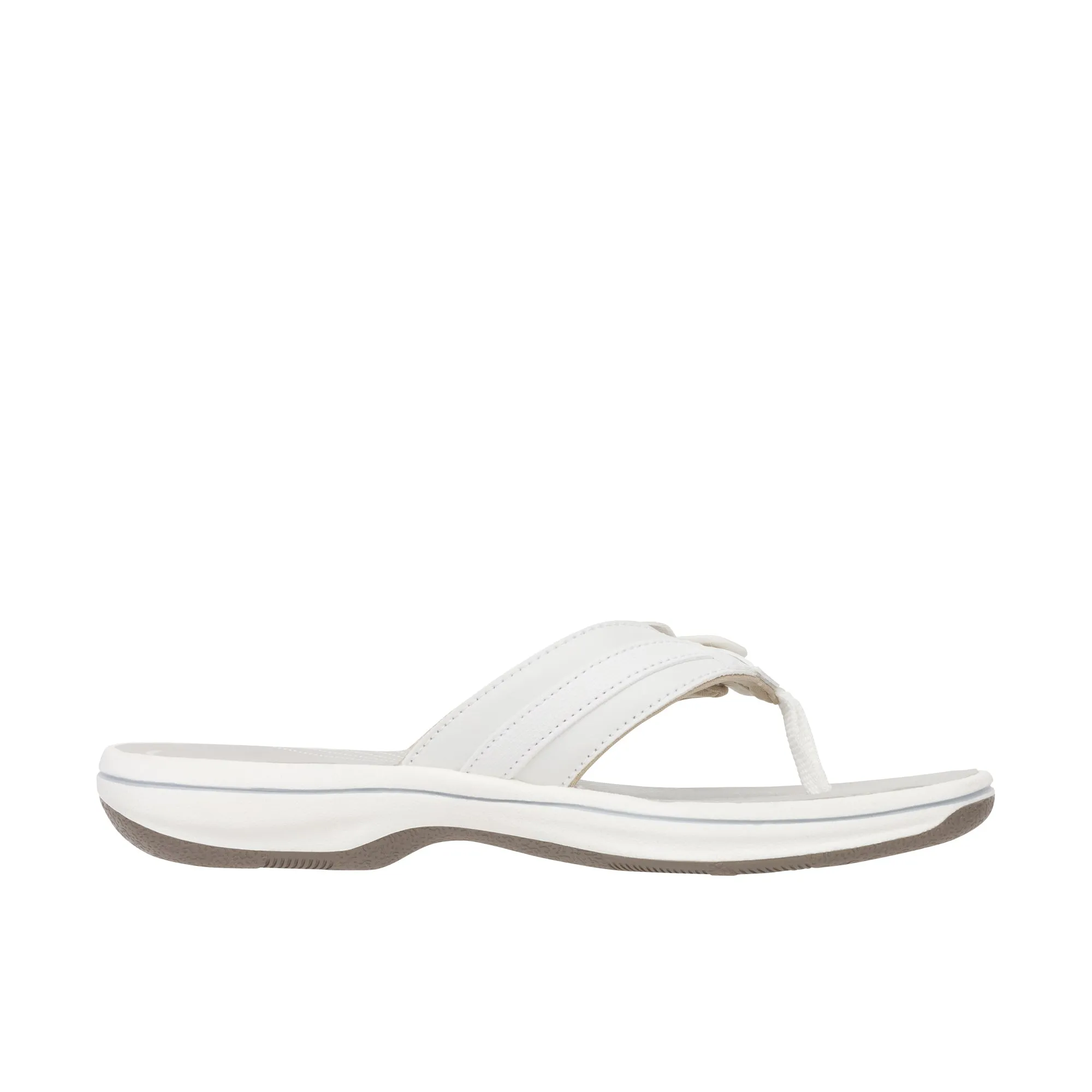 Clarks Womens Brinkley Flora White Synthetic