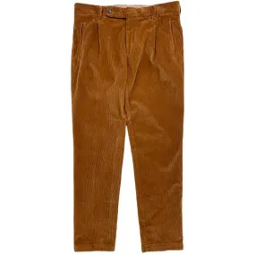 FRESH Corduroy Pleated Chino Pants In Biscuit