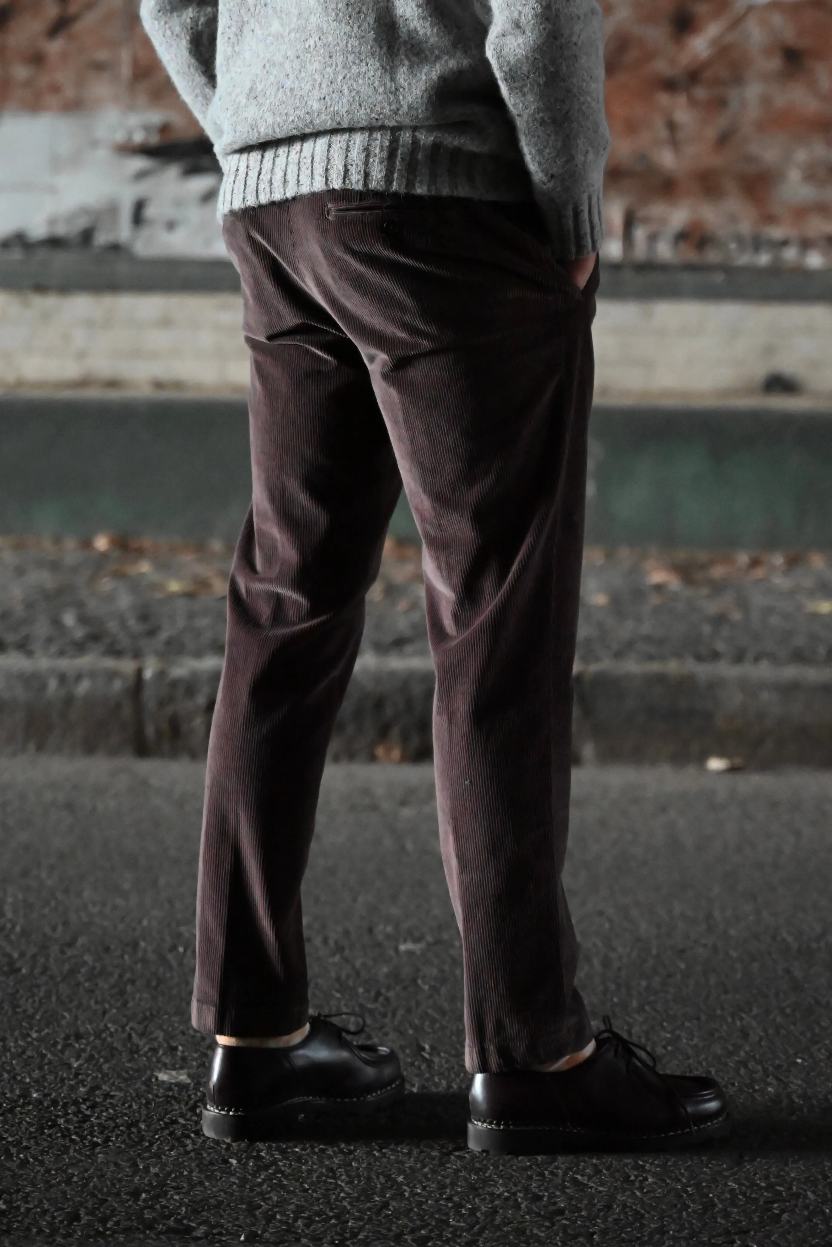 FRESH Corduroy Pleated Chino Pants In Brown