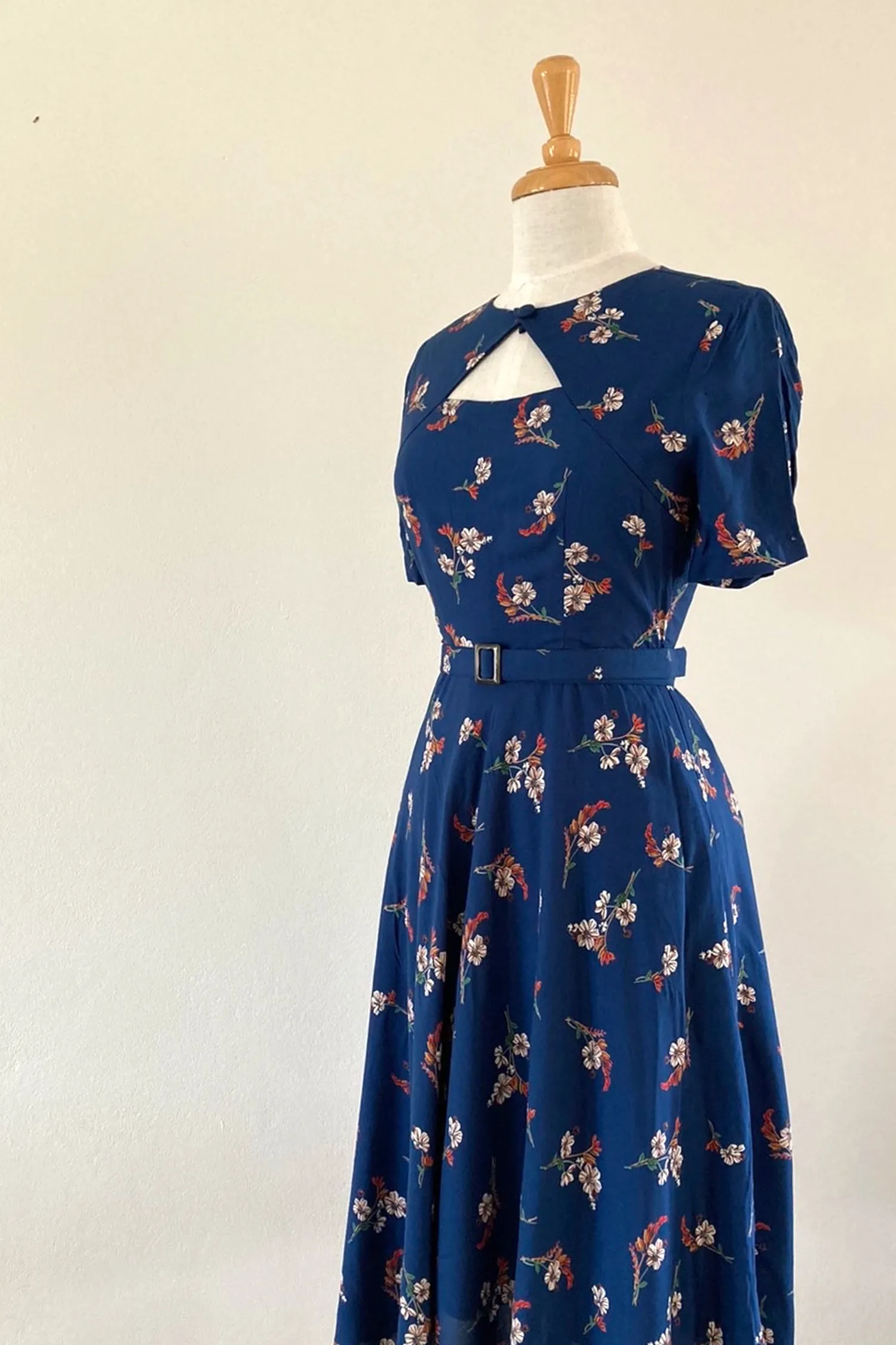 Ginger Teal Cherry Blossom Dress