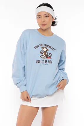 Give Me Chocolate - Bobby Jack Crew Sweatshirt - Blue