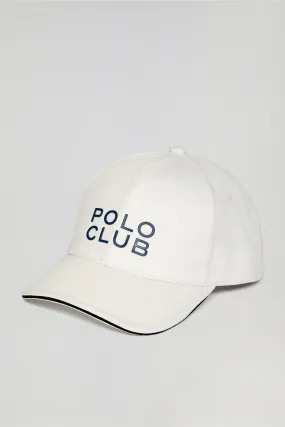 Gorra blanca con parche engomado block Polo Club