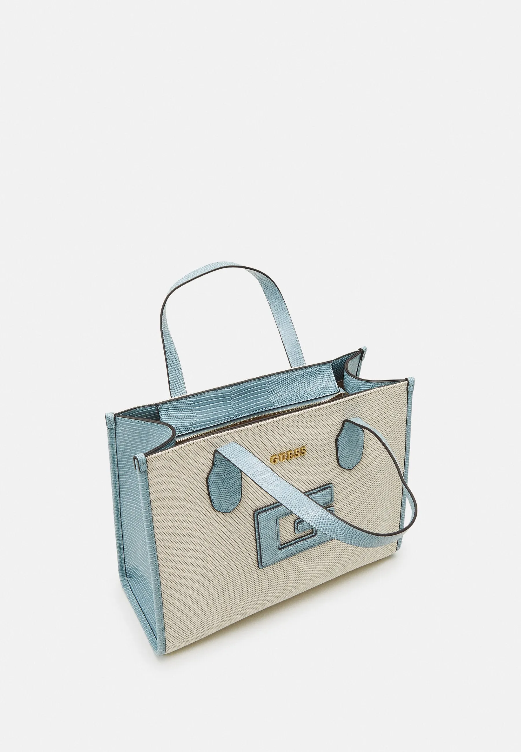 GUESS G Status Tote Bag Beige/Denim