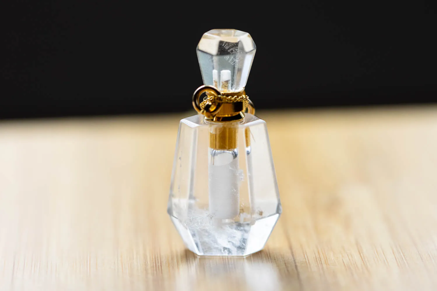 Handcut Gemstone Bottle Pendant for Ashes