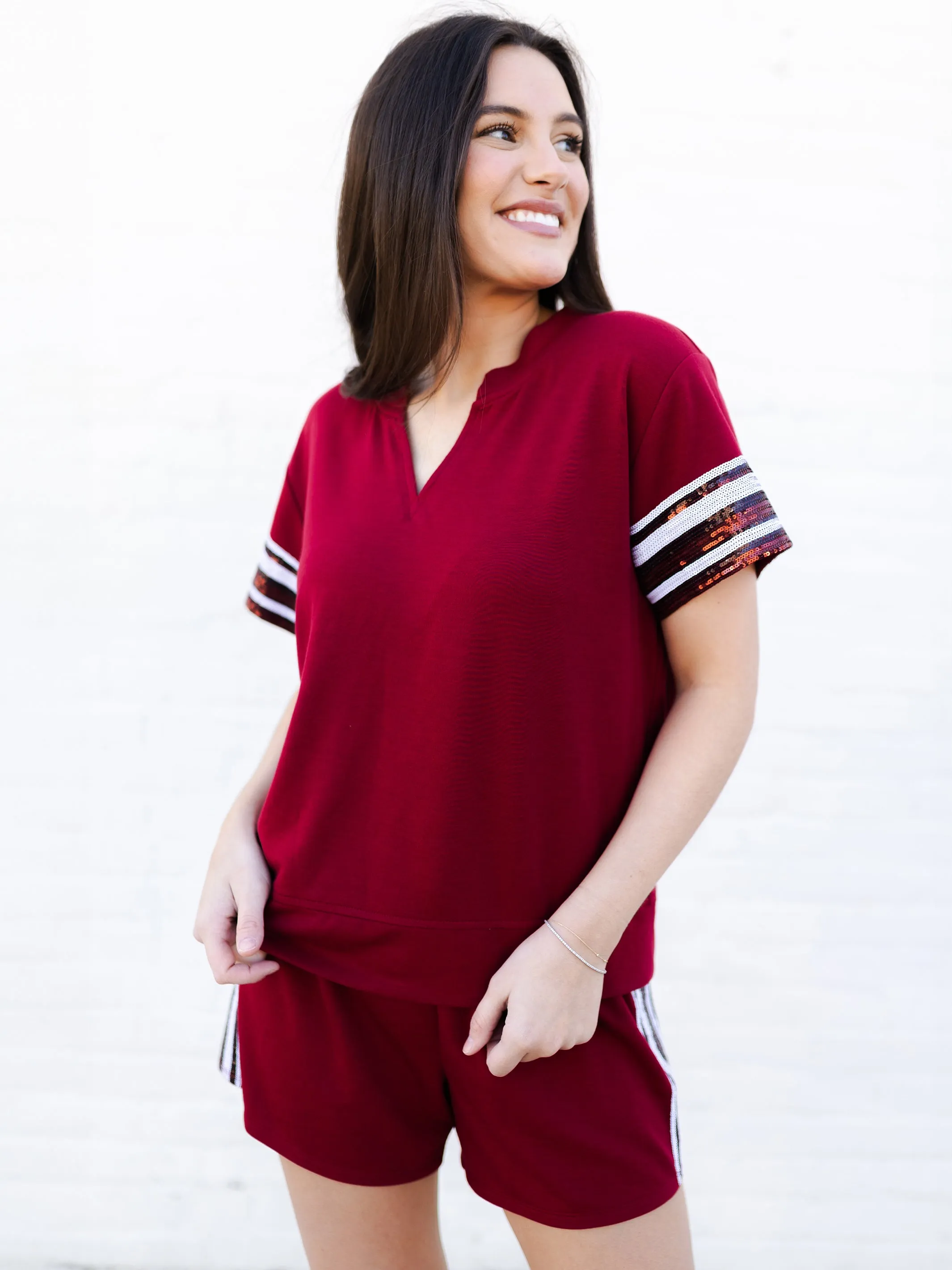 Lauren Shorts | Garnet   Black