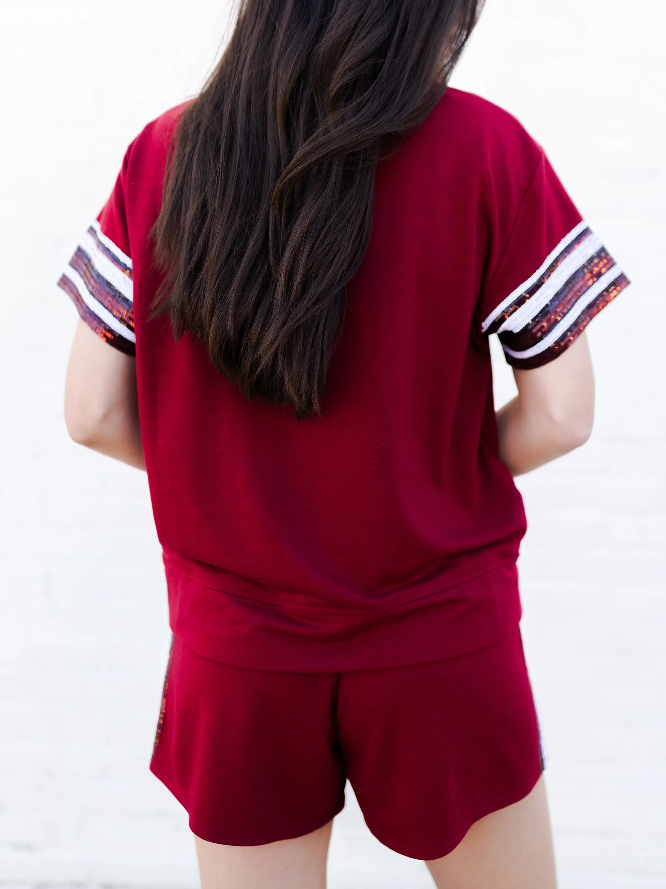 Lauren Shorts | Garnet   Black