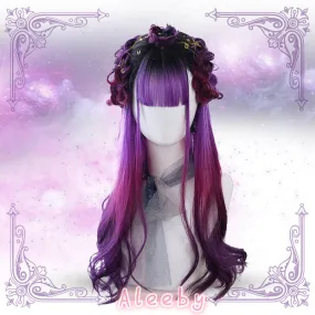 LOLITA GRADIENT PURPLE LONG CURLY WIG BY31076