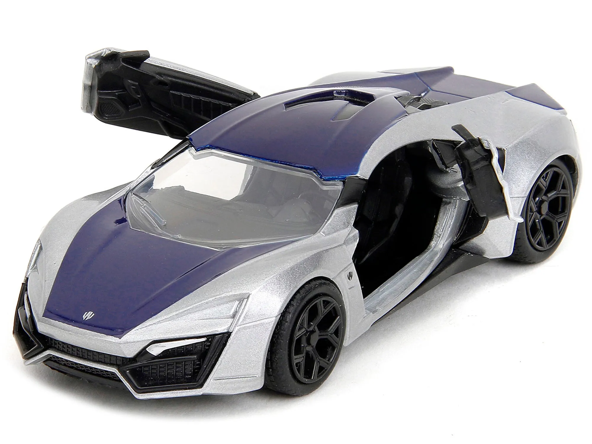 Lykan Hypersport Silver Metallic and Purple Pink Slips Series 1/32 Diecast Model Car by Jada