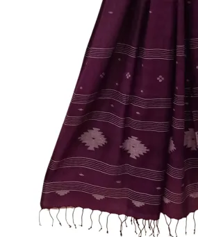 Mazenta handwoven cotton jamdani dupatta