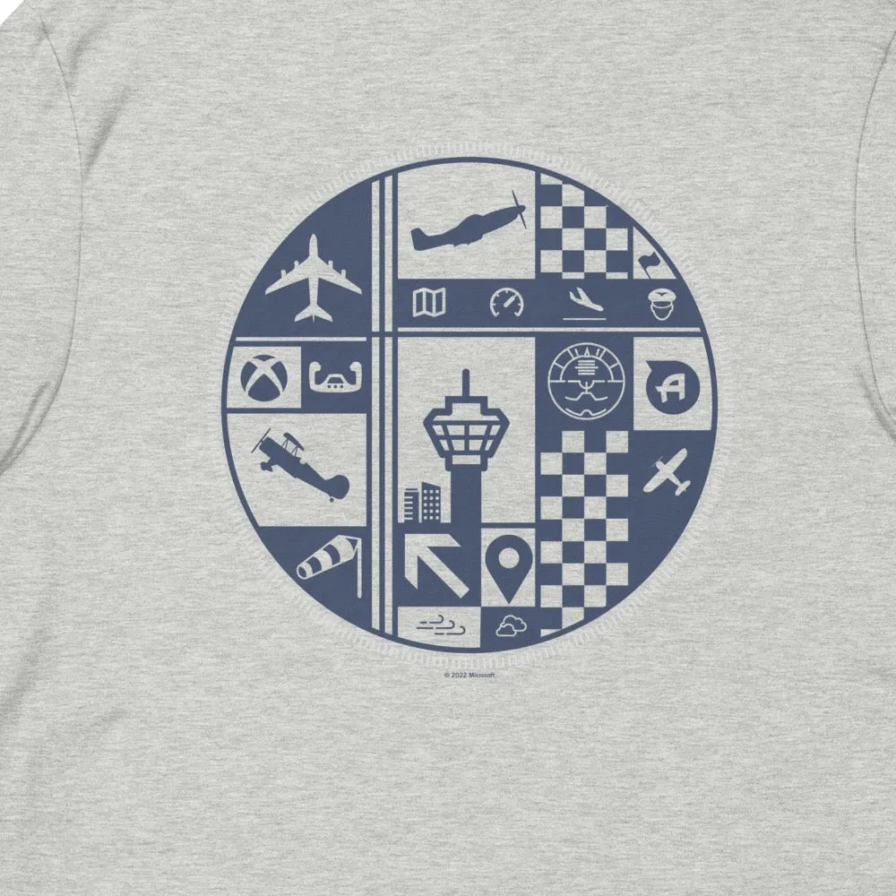 MS Flight Simulator 40th Anniversary Icons T-Shirt