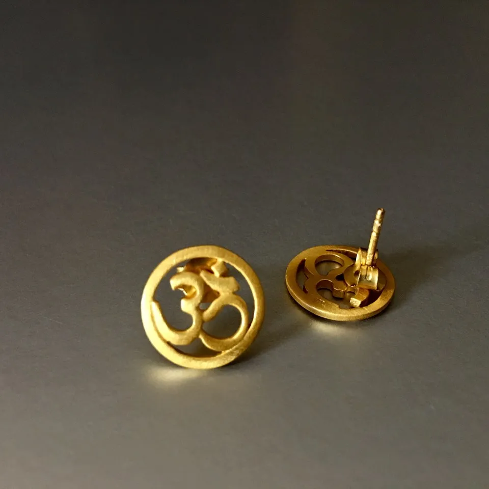 OM Gold Studs