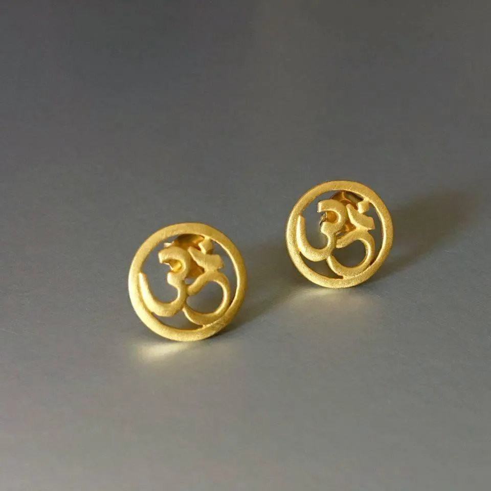 OM Gold Studs