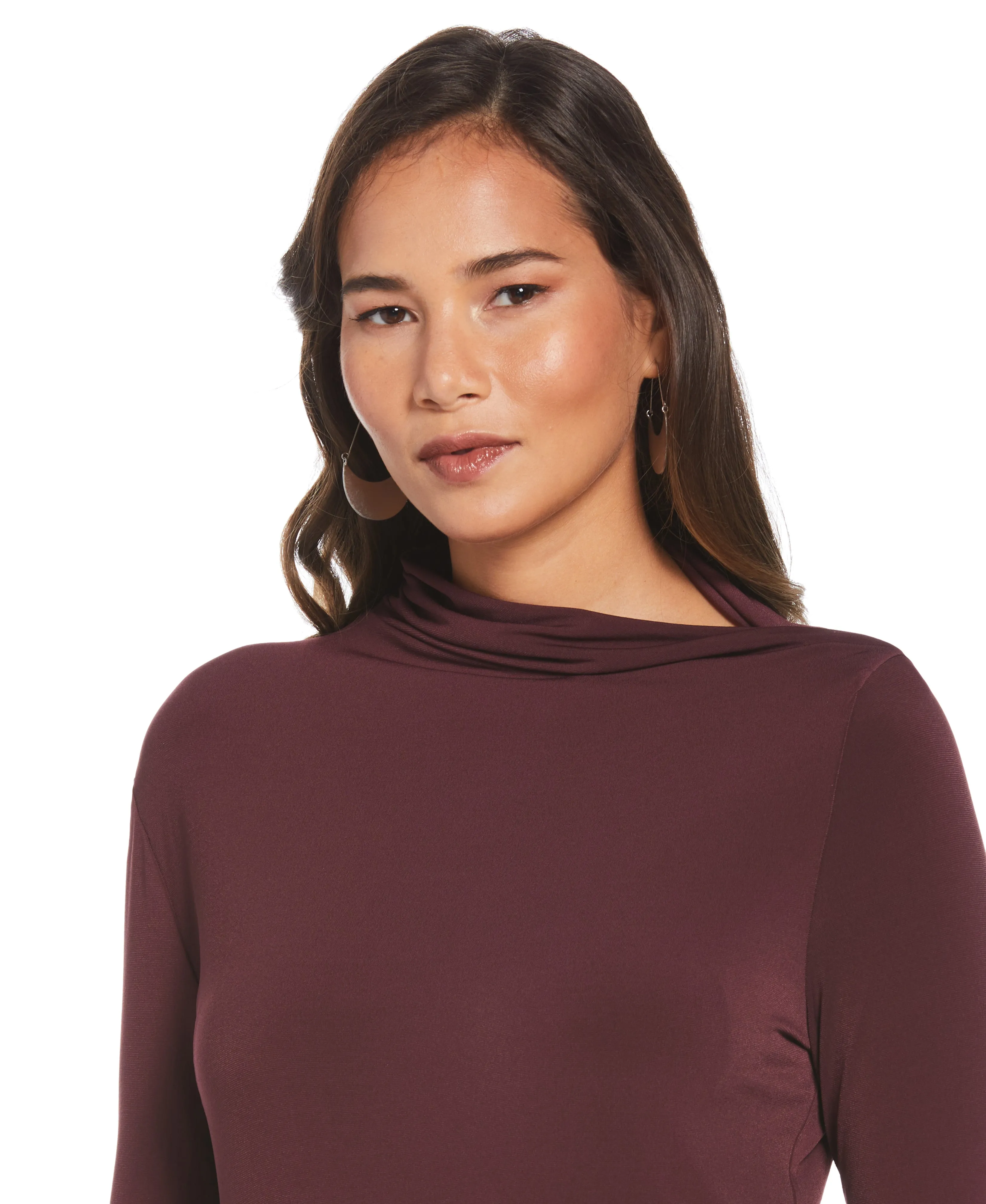 Petite Draped Knit Top