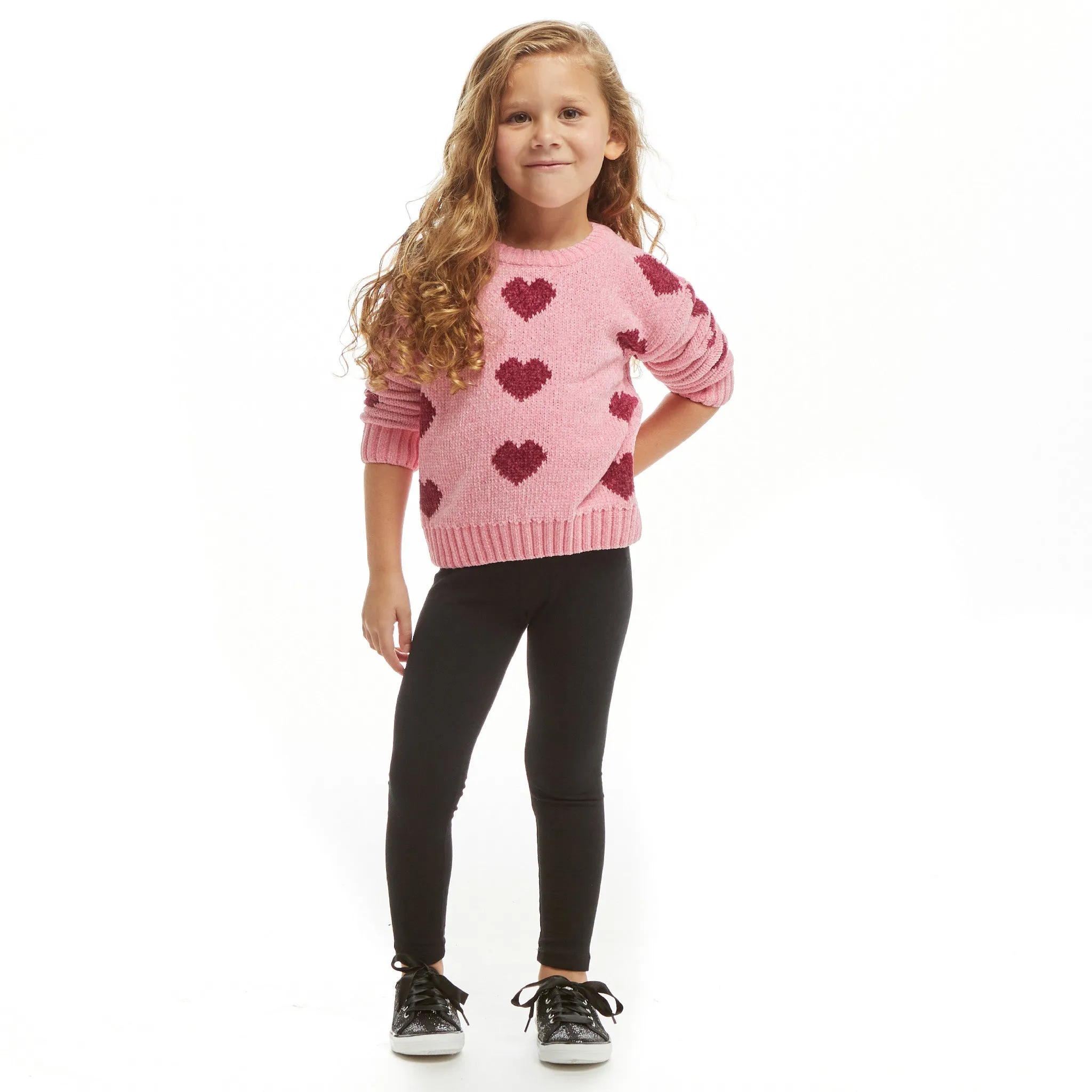 Pink Hearts Sweater Set