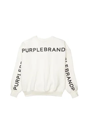 PURPLE BRAND Wordmark Repeat Crewneck