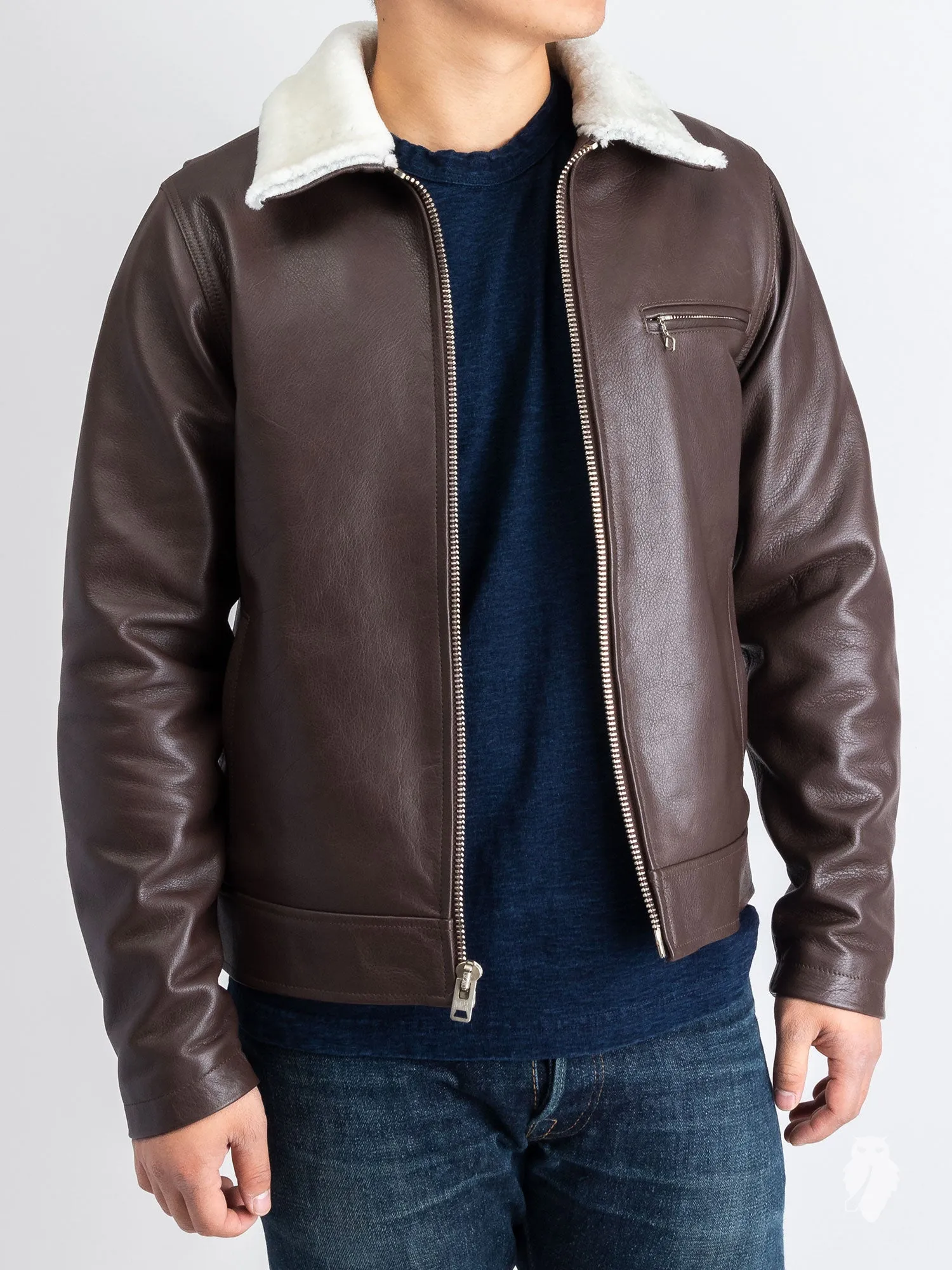 "10th Anniversary" Leather Jacket in Brown