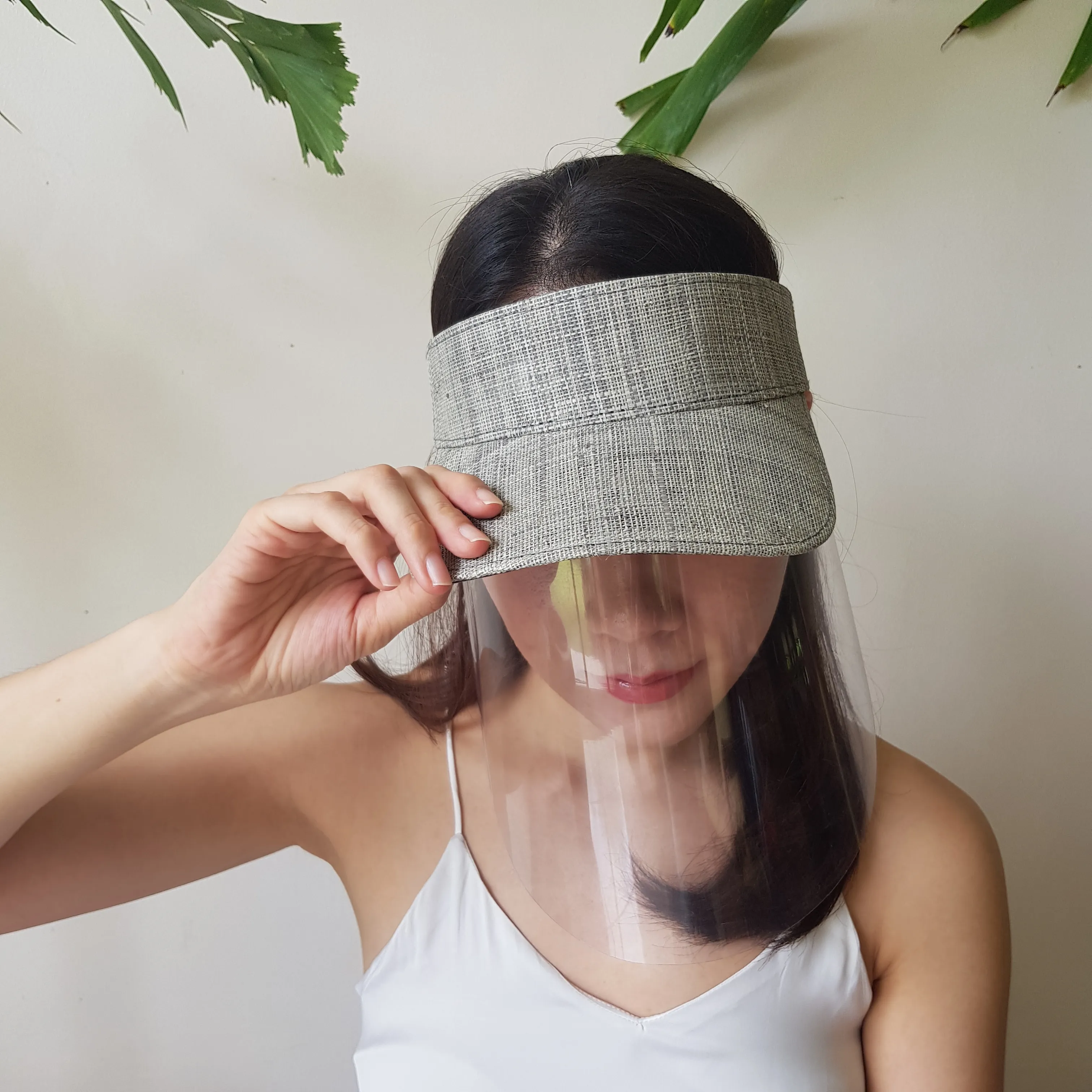 Raffia Visor   Face Shield (Gray)