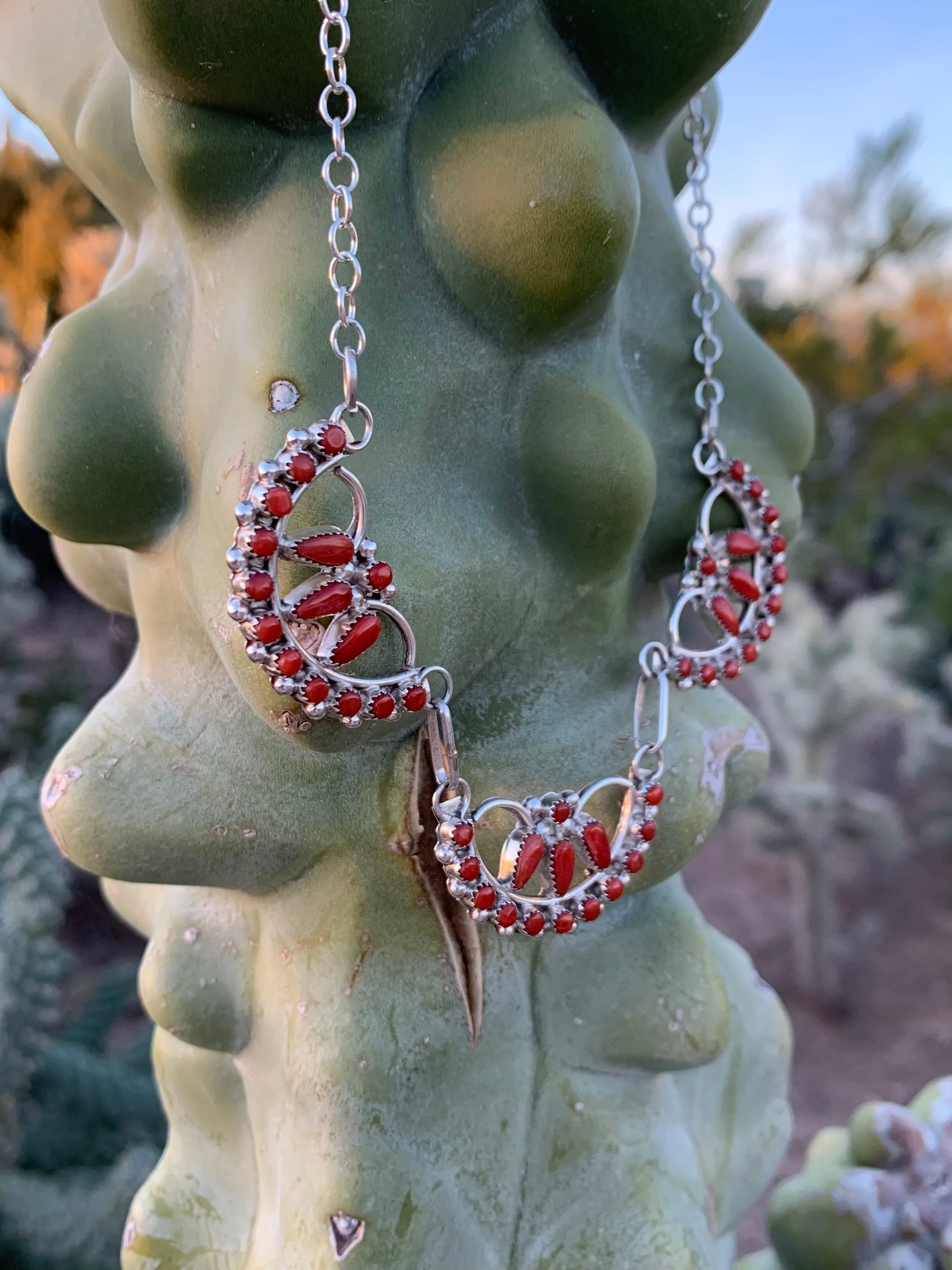 Red Coral necklace set