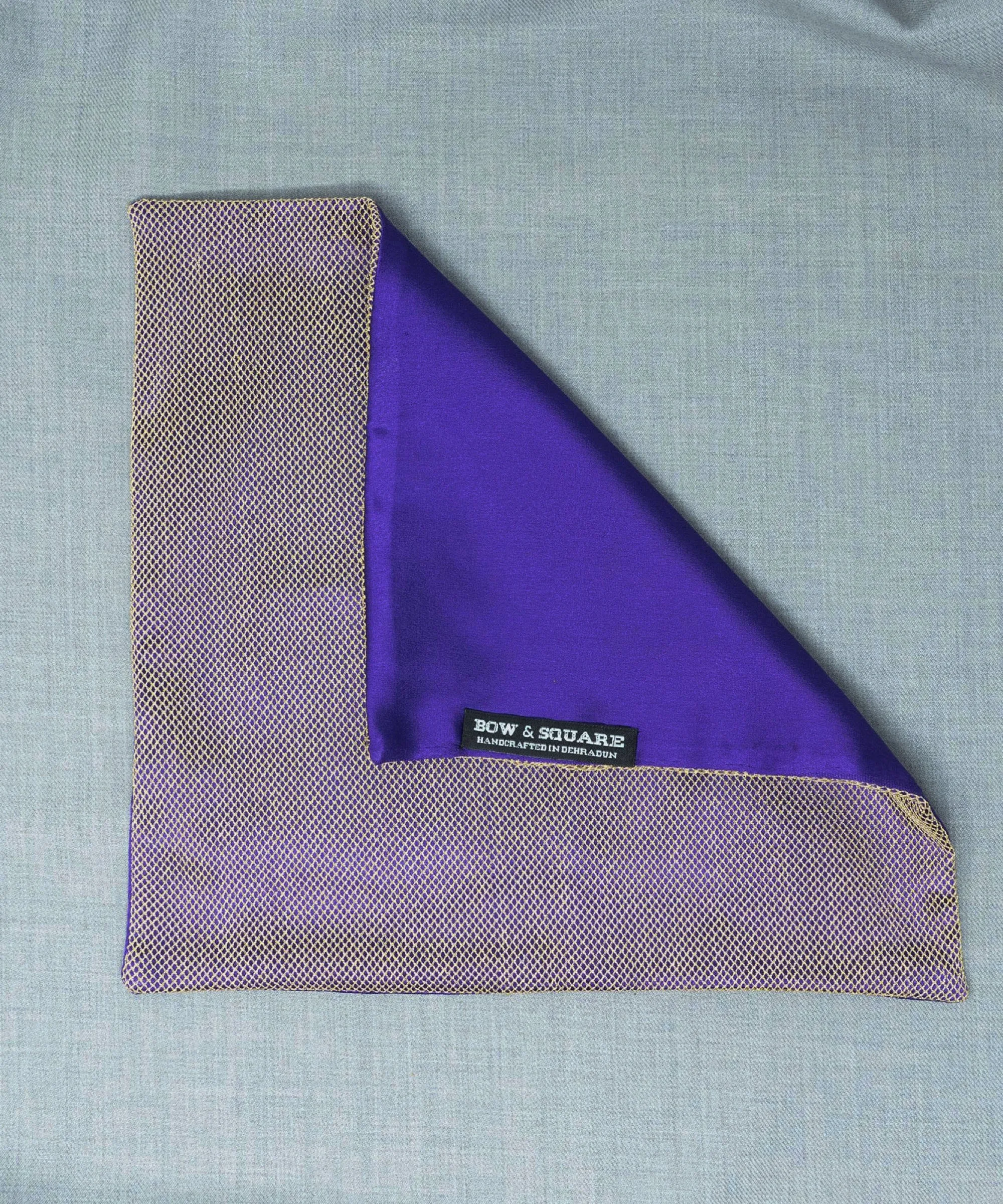 Regal Net Purple Pocket Square