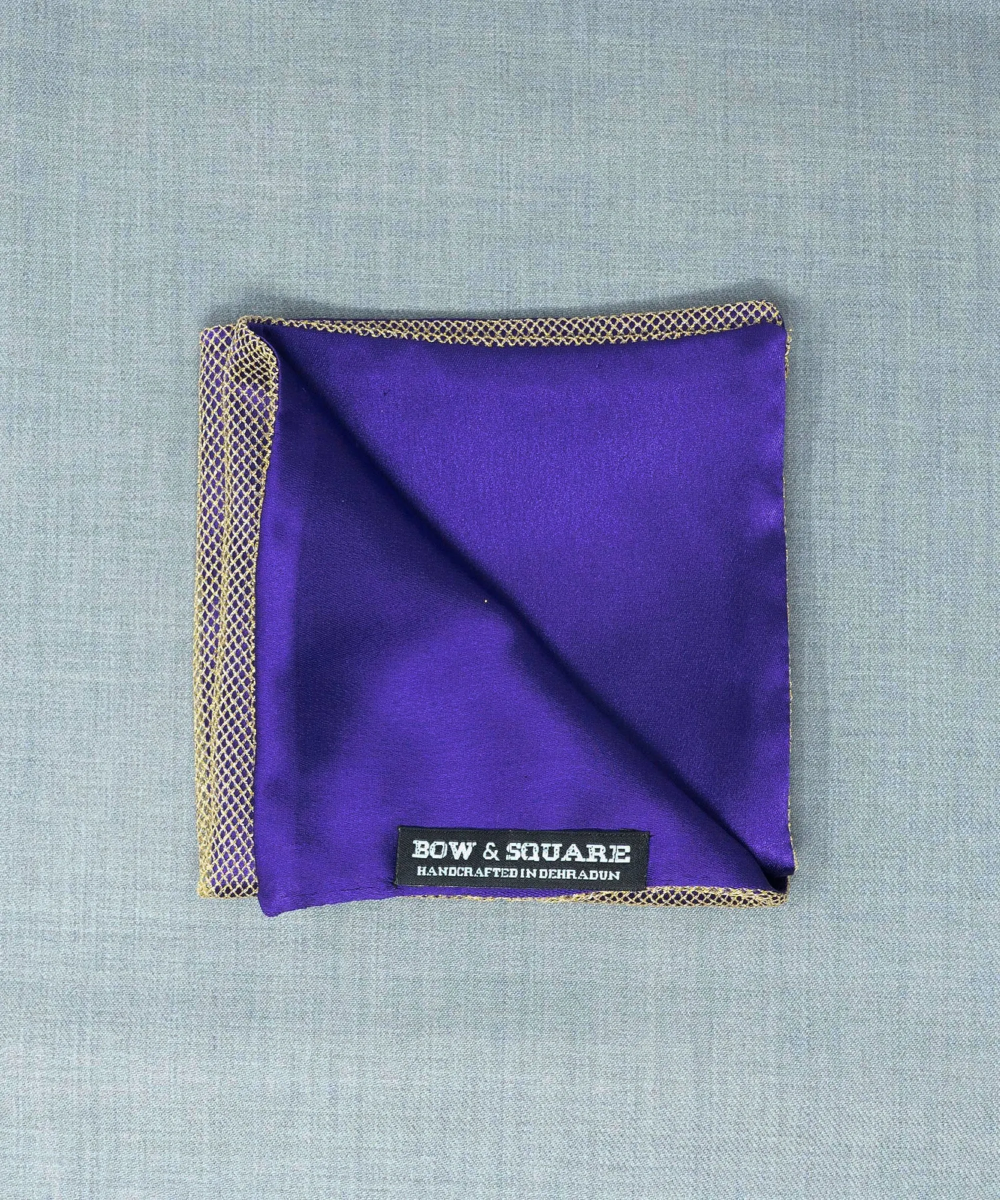 Regal Net Purple Pocket Square