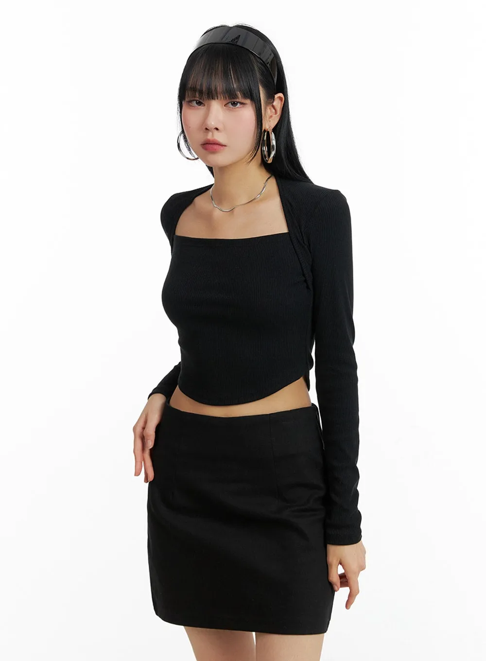 Slim Fit Bolero Crop Top IF402