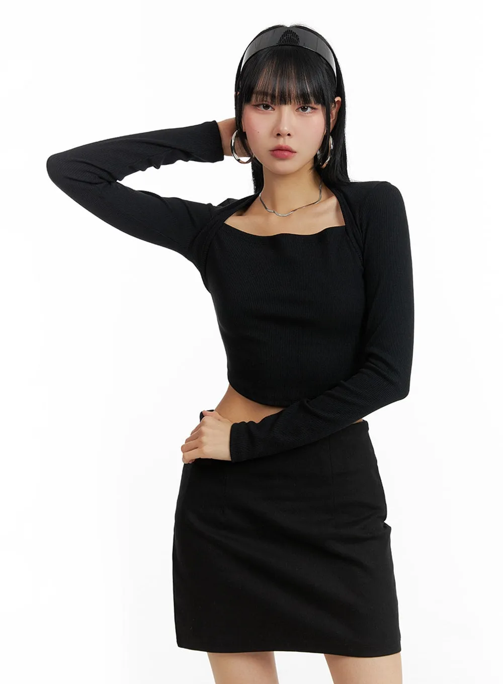 Slim Fit Bolero Crop Top IF402