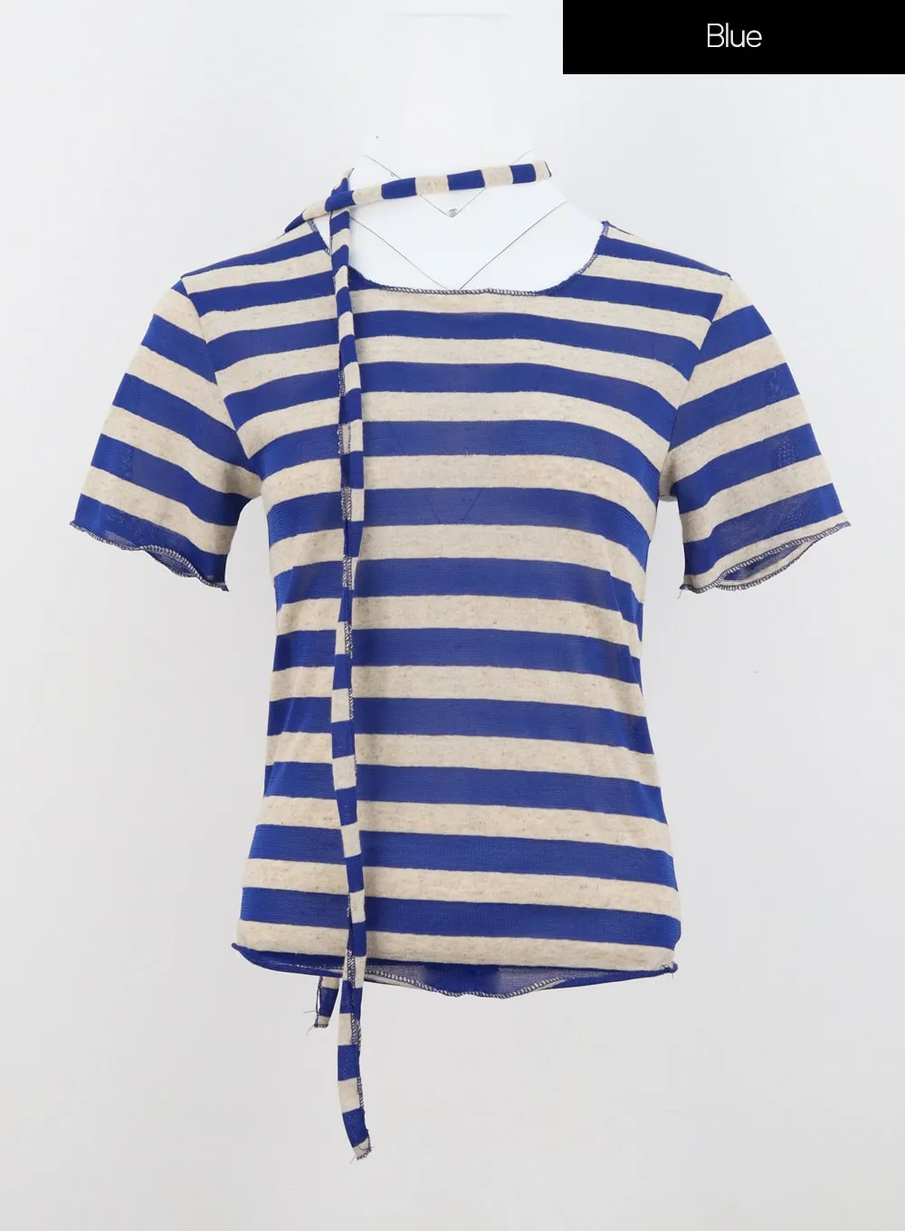 Stripe Tee And Scarf Set IU329