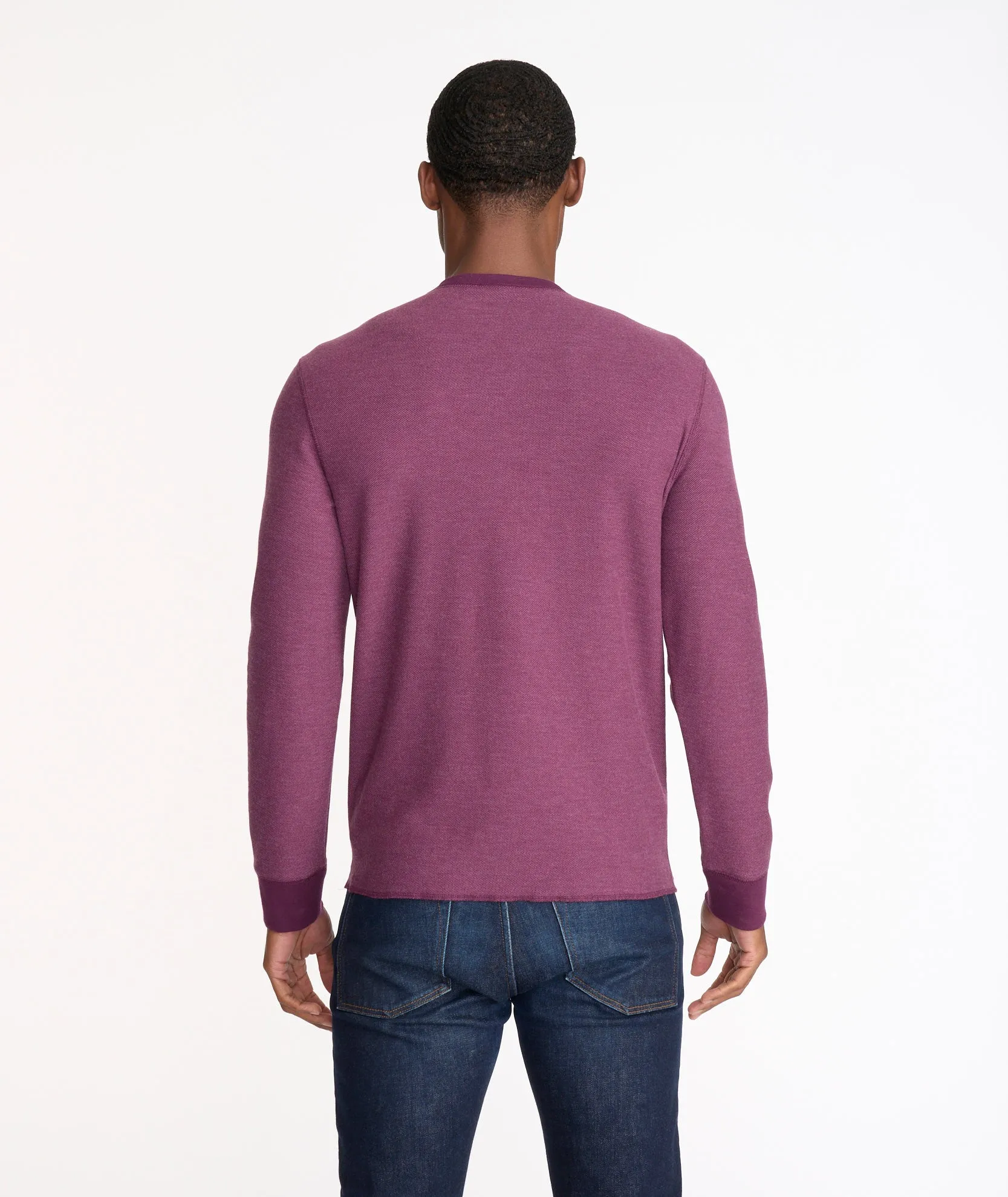 Textured Long-Sleeve Henley - FINAL SALE