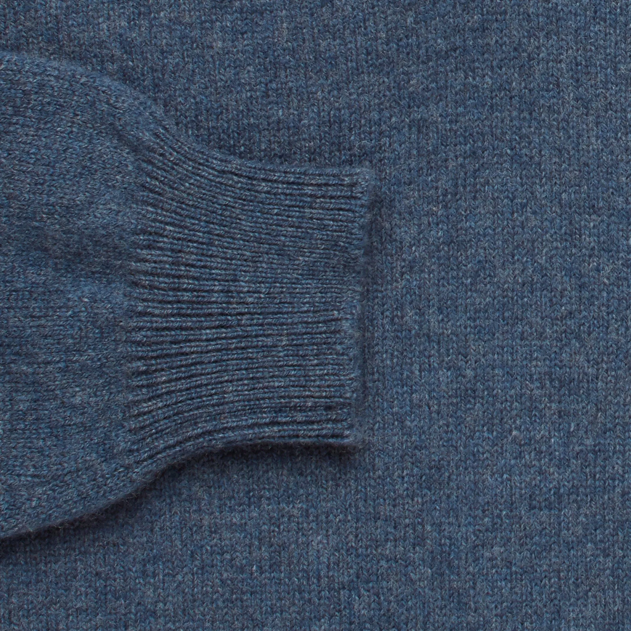 The Blue Heather Brewer Mock Neck Sweater