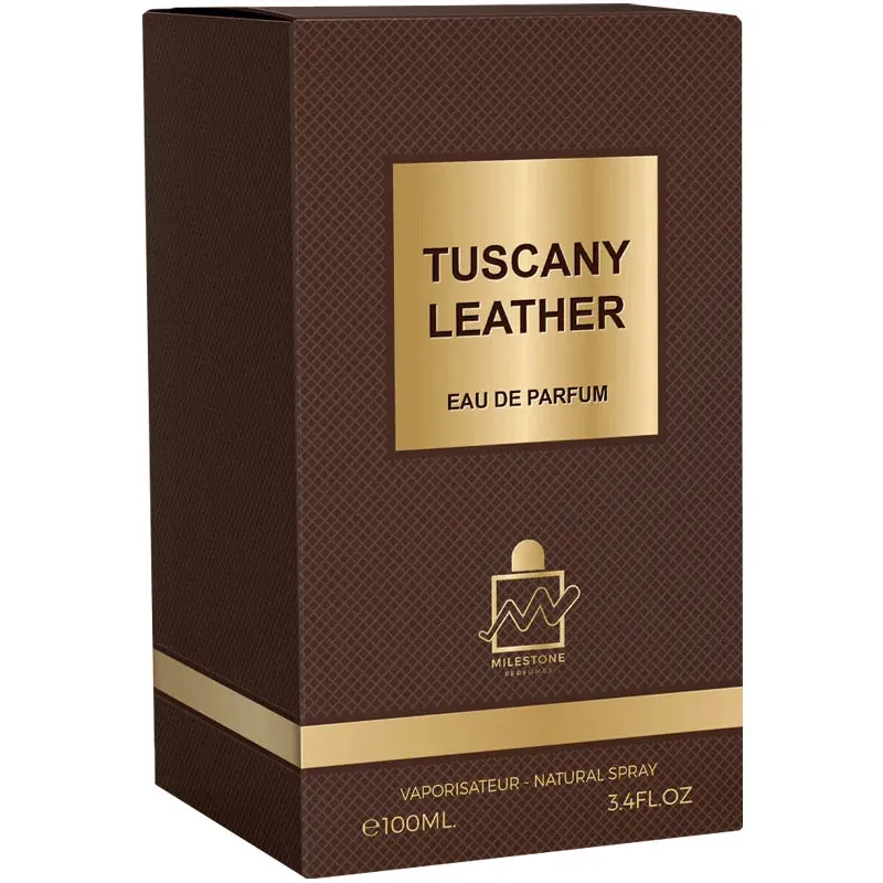 Tuscany Leather Eau De Parfum Spray 3.4 oz 100 ml Unisex By Milestone