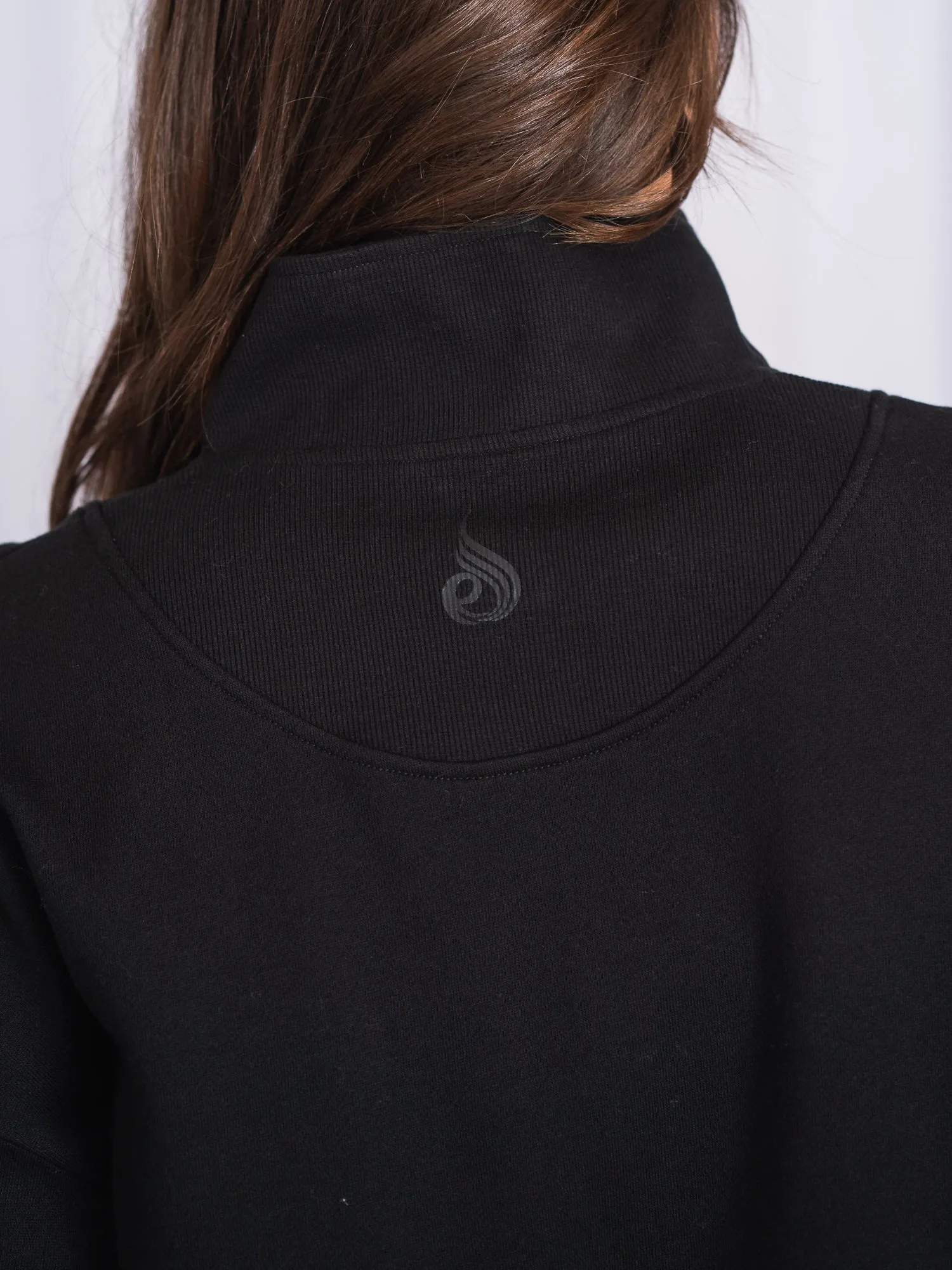 Unisex Half Zip Jumper - Black